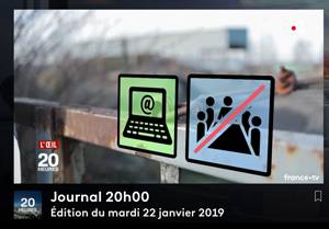 Oeil du 20H France 2 22 janvier 2019 suppression des enquêtes publiques environnementales
