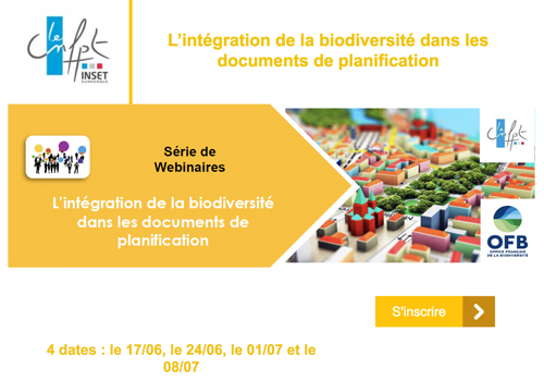 Inscrivez-vous aux webinaires CNFPT - OFB consacrés à l'intégration de la biodiversité dans les documents de planification