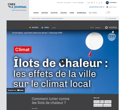 Site internet : "Le Journal du CNRS"
