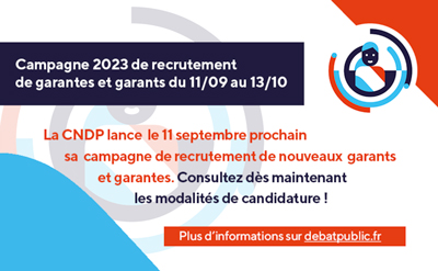 CNDP : recrutement de garant.e.s de la concertation