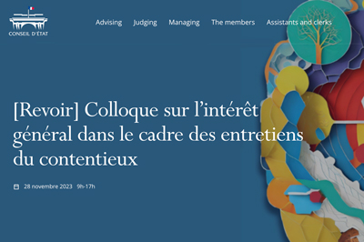 Colloque du Conseil d'État sur l'intérêt général